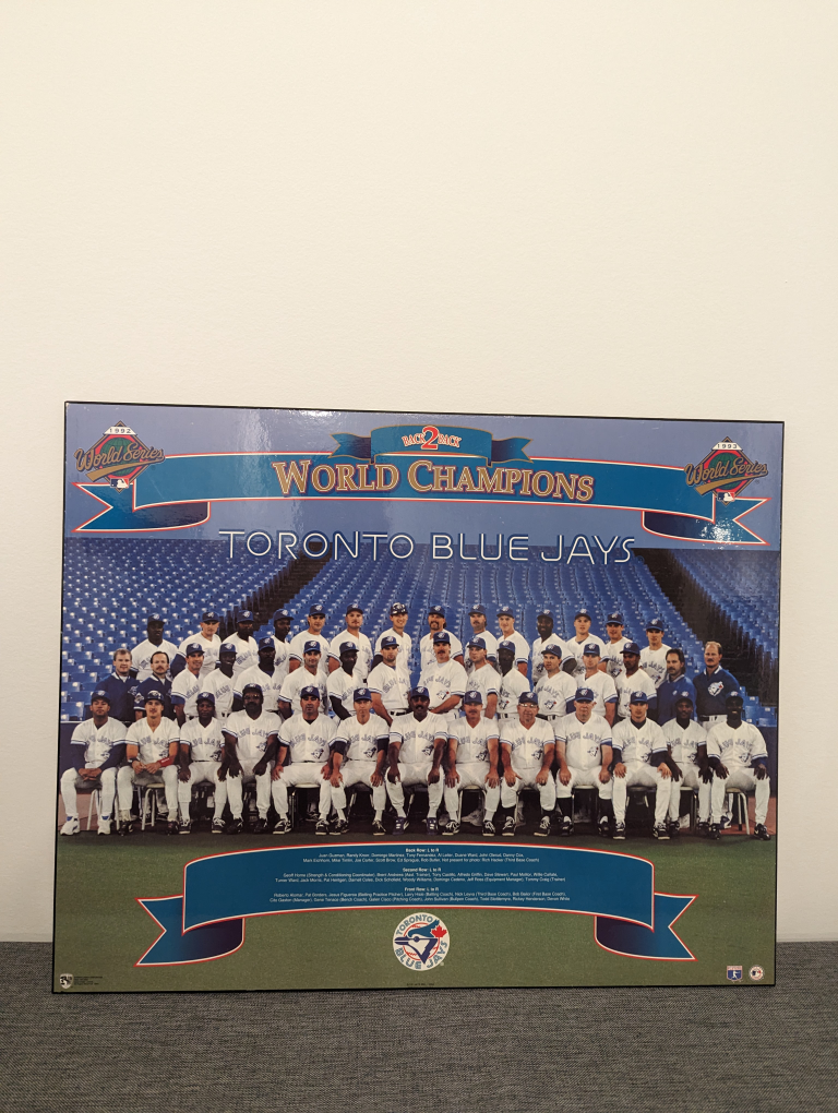 1993 Toronto Blue Jays World Series Champions Team Poster