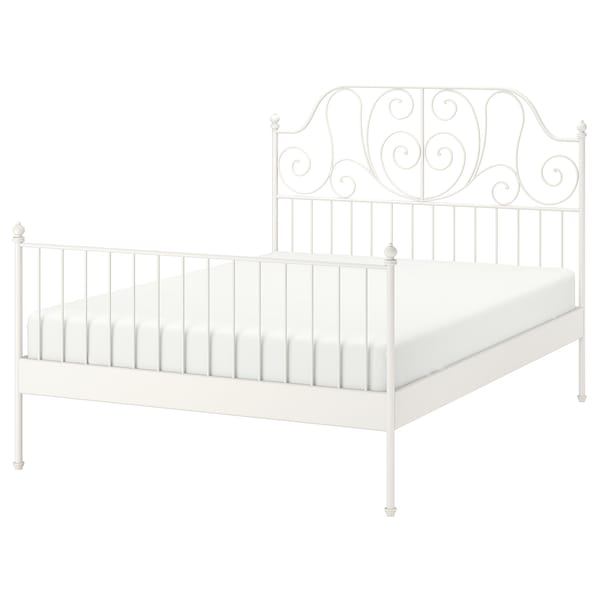 IKEA MALM White Metal Bed Frame - queen size. - photo 3