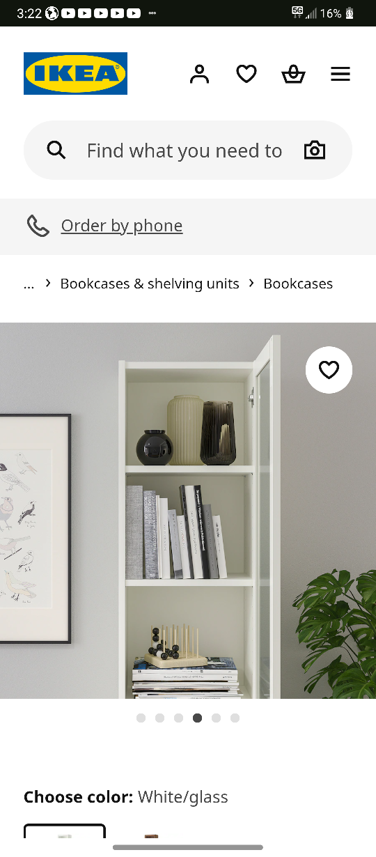 IKEA BILLY/OXBERG Bookcase with Glass Door - photo 4