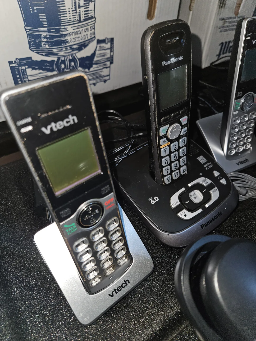 LAST weekend!!! Bundle of 5 Cordless Phones - VTech & Panasonic image indicator(3)