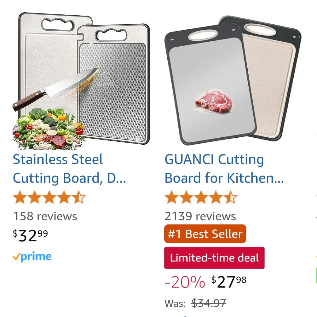 Stainless steel double-sided cutting board image indicator(5)