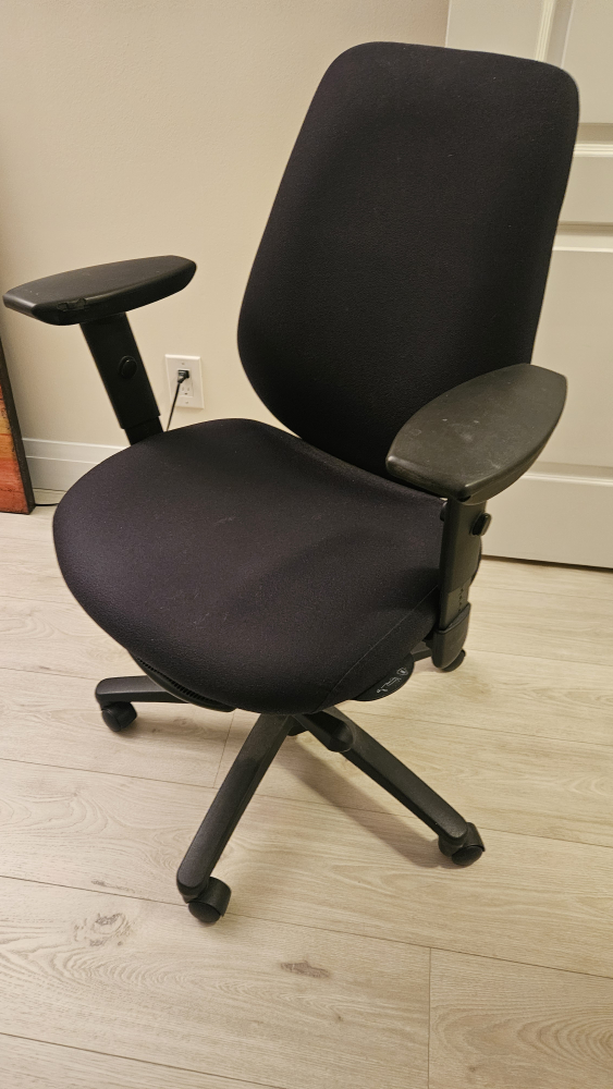 Black Office Chair with Adjustable Arms