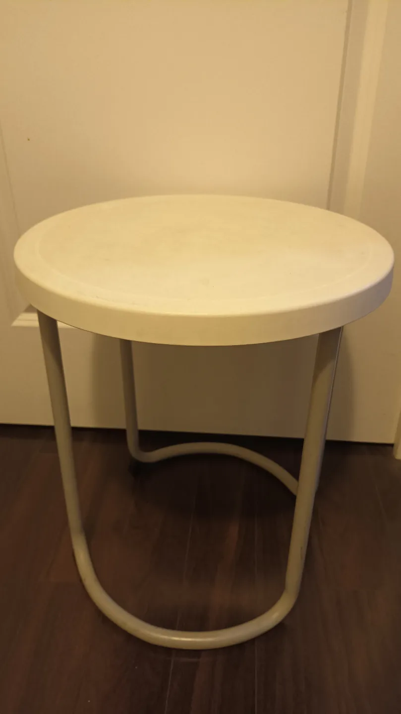 Small Round White Plastic Table image indicator(2)