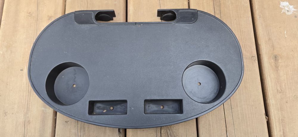 Black Plastic 2 Cup Holder Tray Table for  Zero Gravity Chair - photo 2