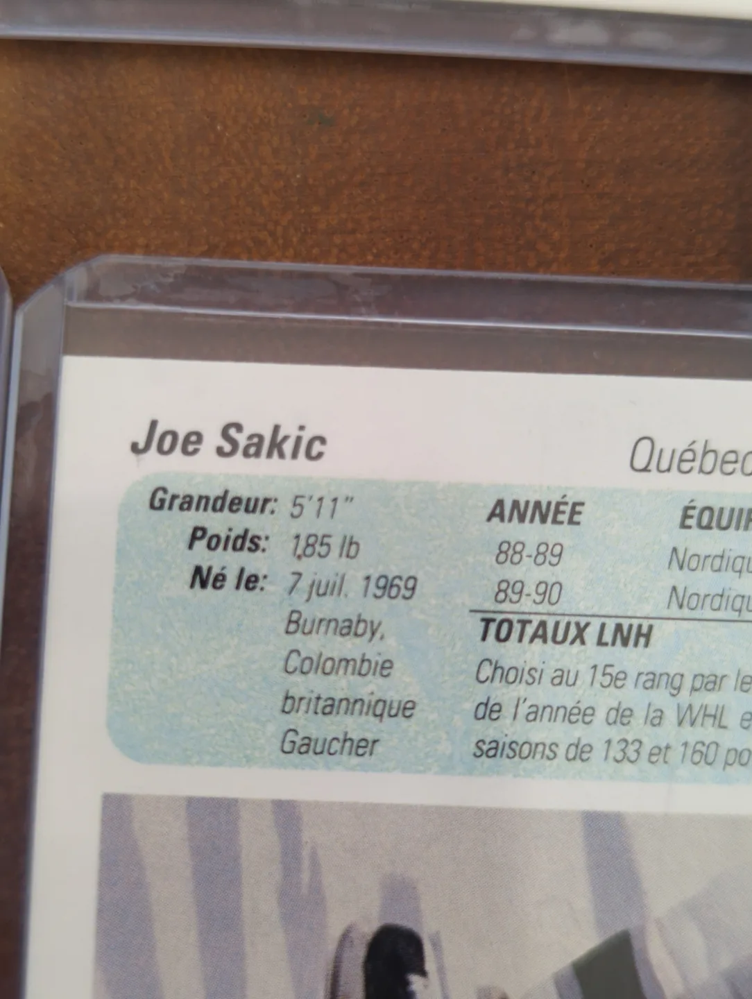 Five Burnaby Joe Sakic Cards (lot 2) image indicator(9)