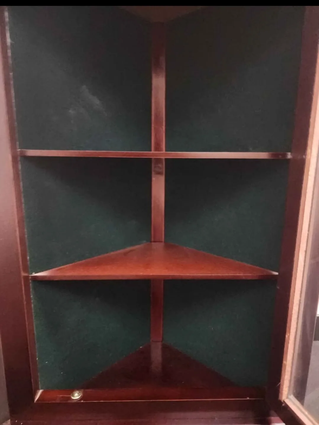 Vintage corner curio cabinet display case image indicator(2)