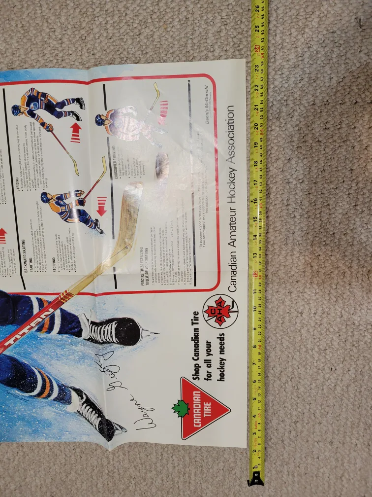Vintage Wayne Gretzky Canadian Tire Hockey Skating Poster image indicator(3)