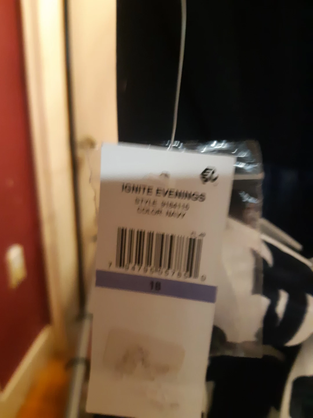 Ignite Evenings Size 18 Navy Blue and White Dress - photo 4