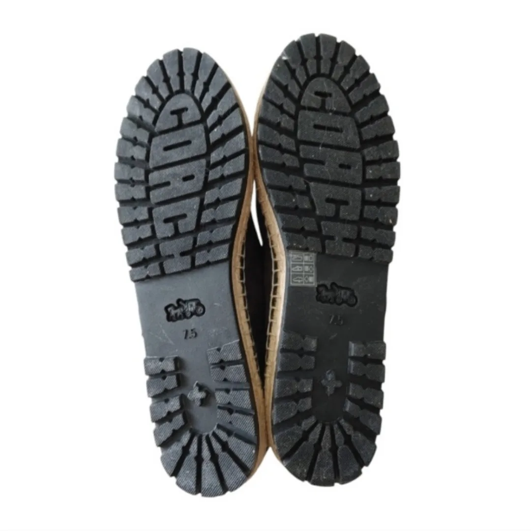 Coach Women's Black Canvas Espadrille Shoes image indicator(4)