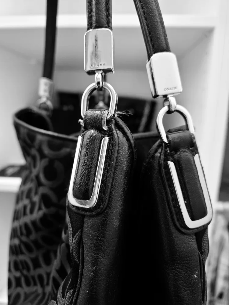 COACH Signature Handbag  Black image indicator(2)