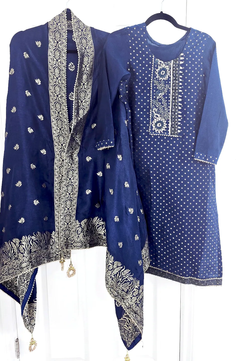 Beautiful Navy Blue Salwar Kameez Suit with Dupatta thumbnail