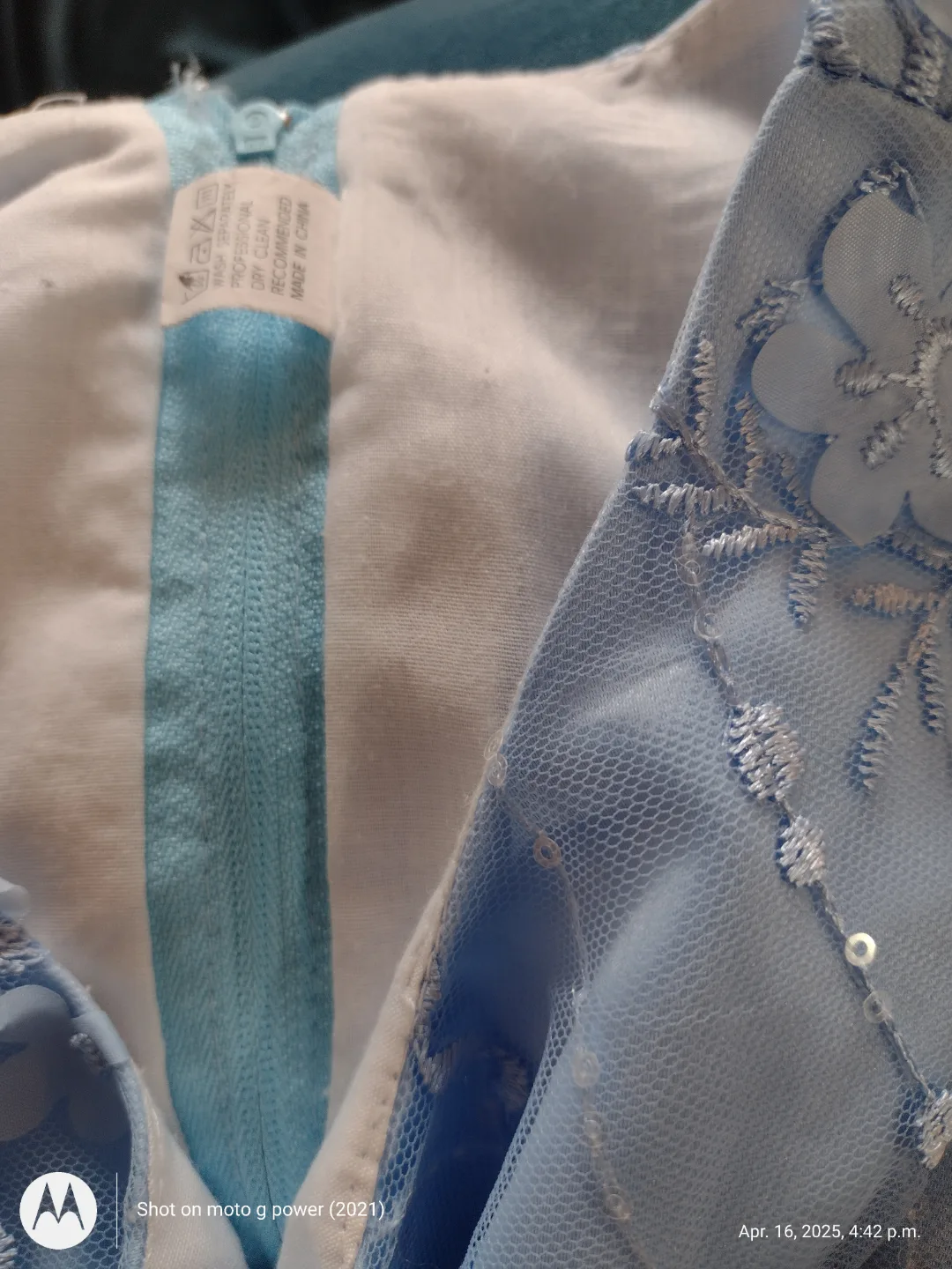 Girls' Light Blue High-Low Flower Girl Dress image indicator(8)