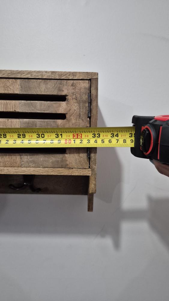 Wooden Wall Shelf with Hooks and Cabinets - photo 5
