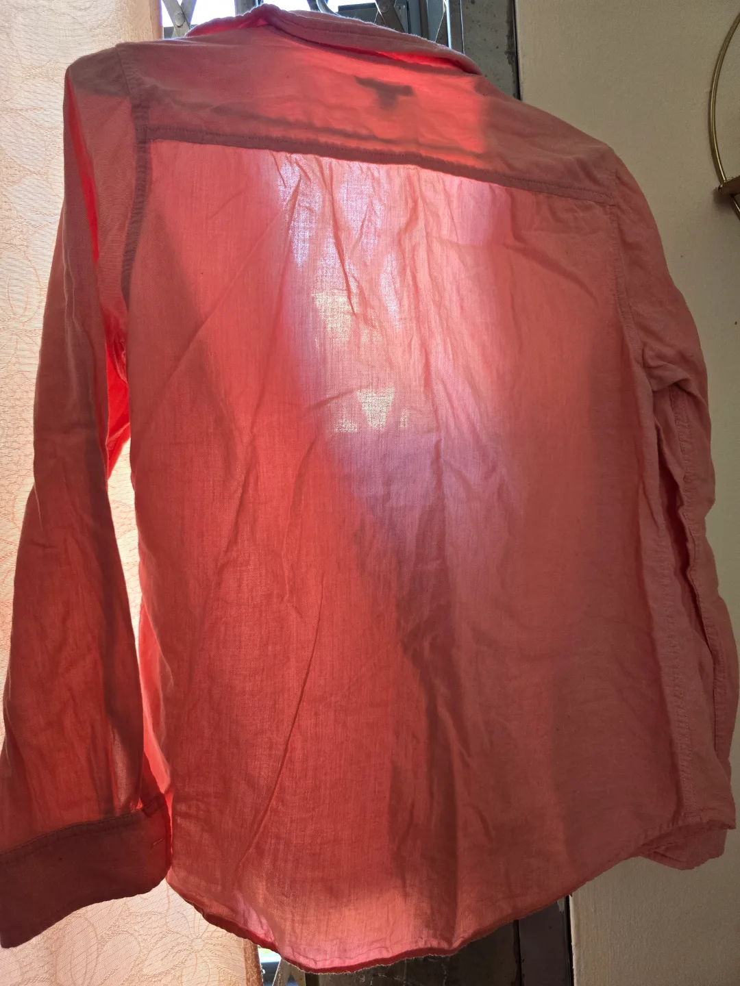 Gap Boyfriend Fit Pink Long Sleeve Shirt - Size M image indicator(3)