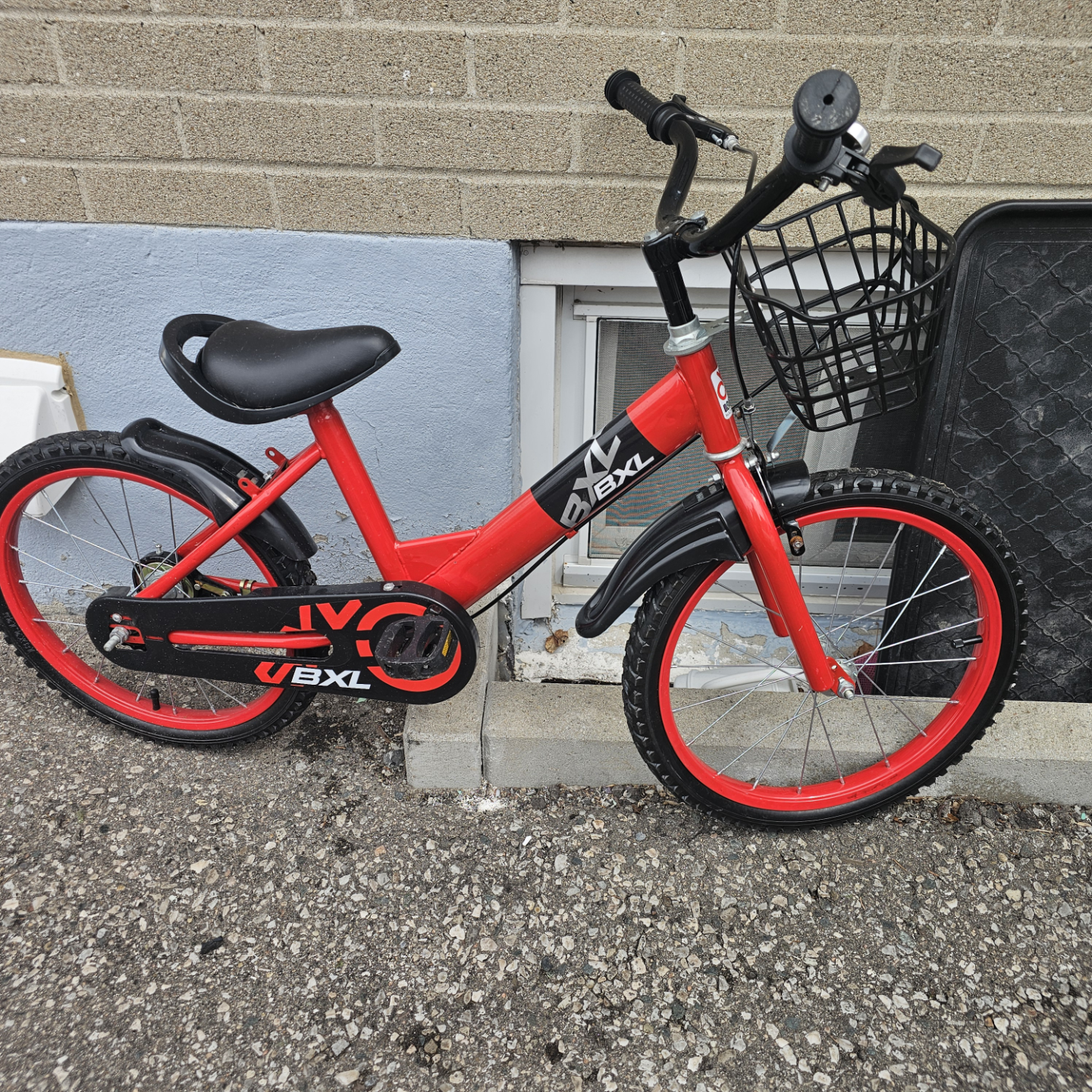 Kids' Red Bicycle with Basket