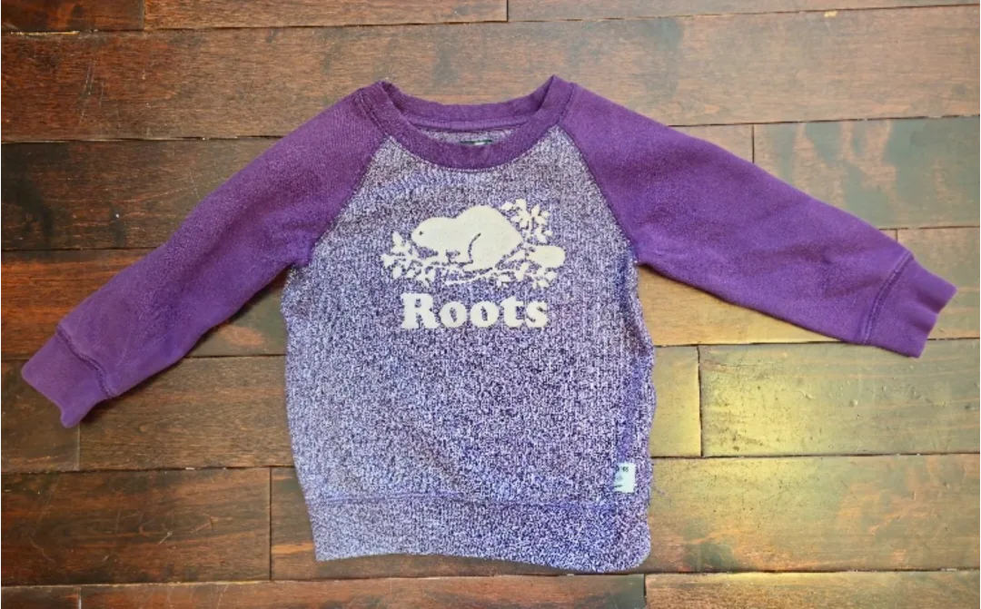 Roots Kids Purple Sweatshirt 3T thumbnail