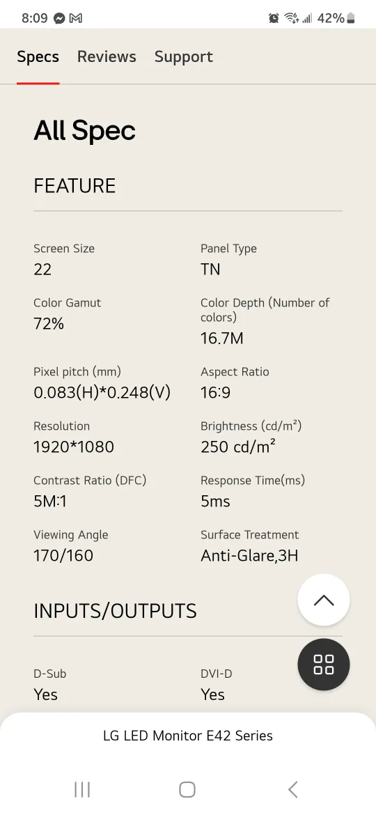 Pair of LG Flatron E2242C Monitors 22" image indicator(3)