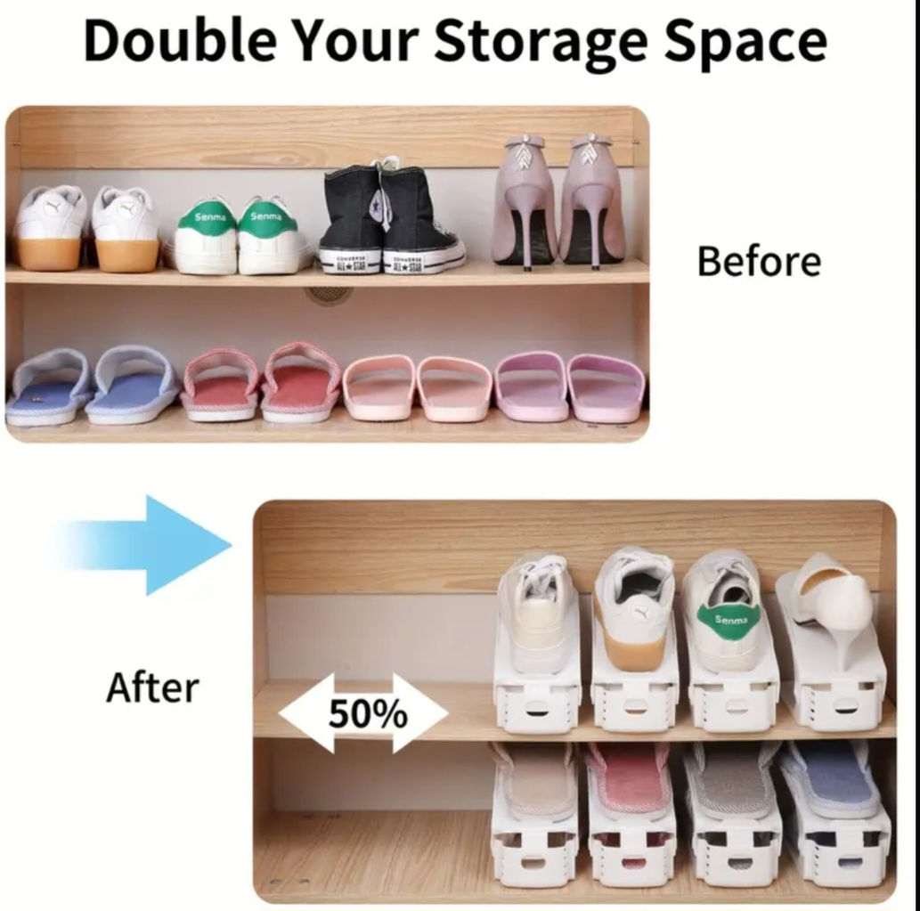 7pcs Shoe Storage Organizer - Double Your Closet Space! - photo 3