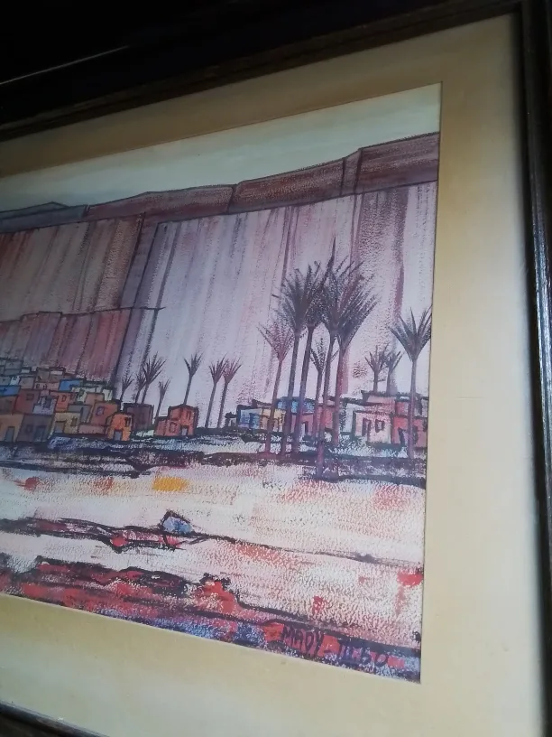 Framed Desert Oasis Pastel by Mady Dessirier image indicator(6)