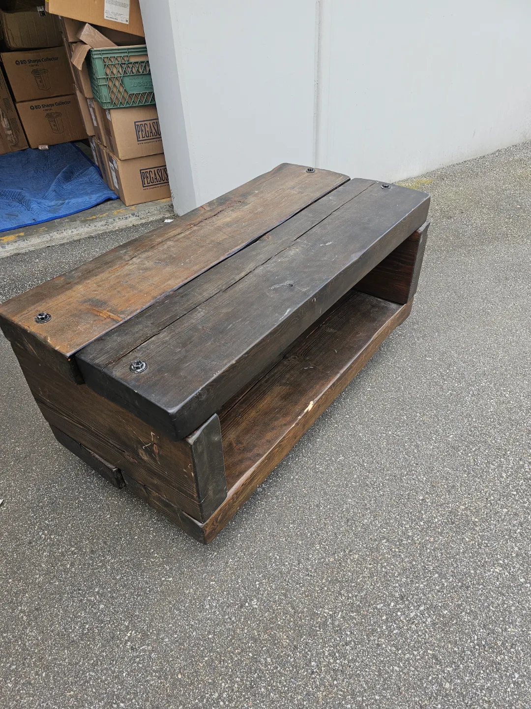 Rustic Wooden Coffee Table with Storage image indicator(3)