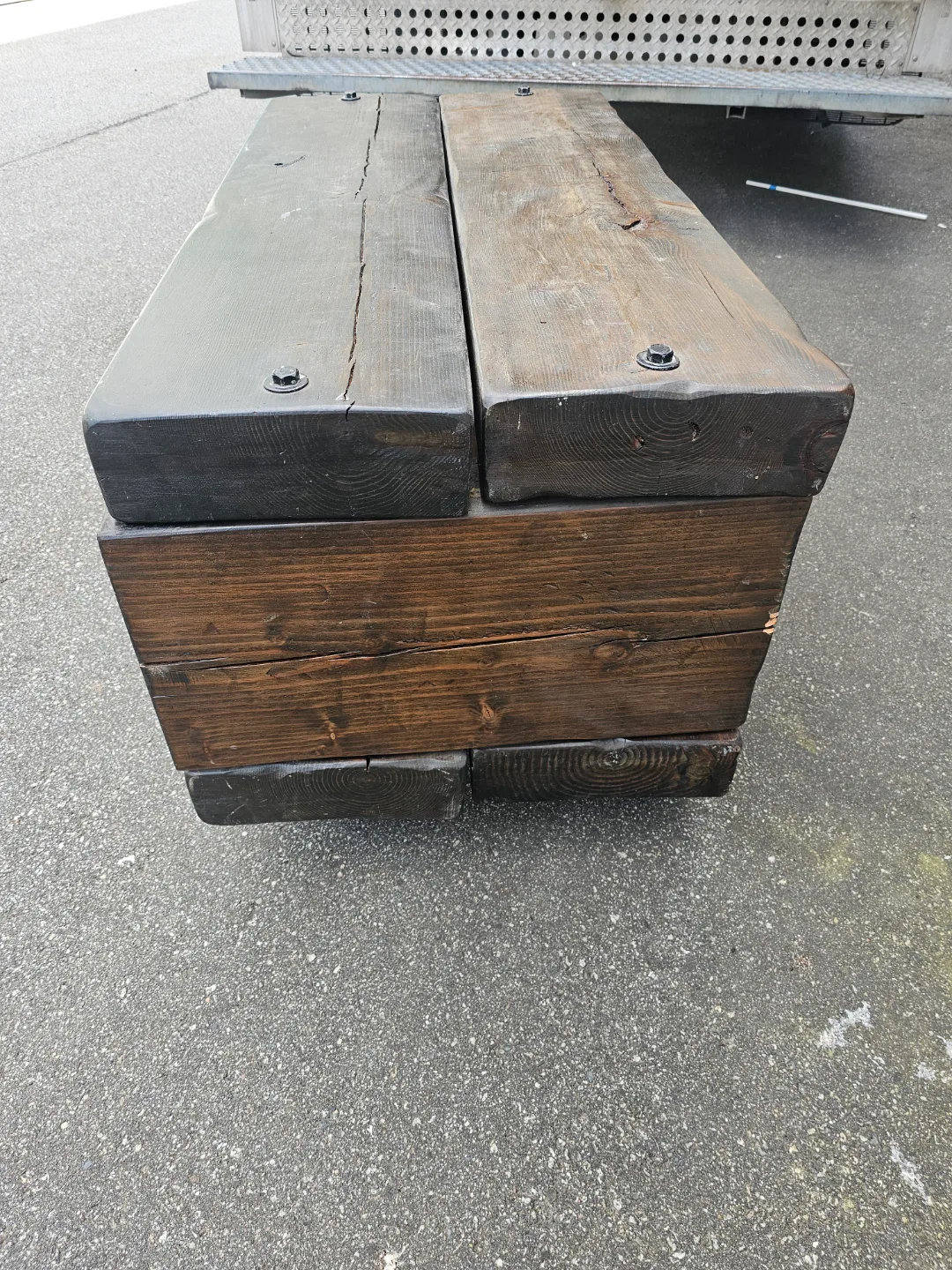 Rustic Wooden Coffee Table with Storage image indicator(4)