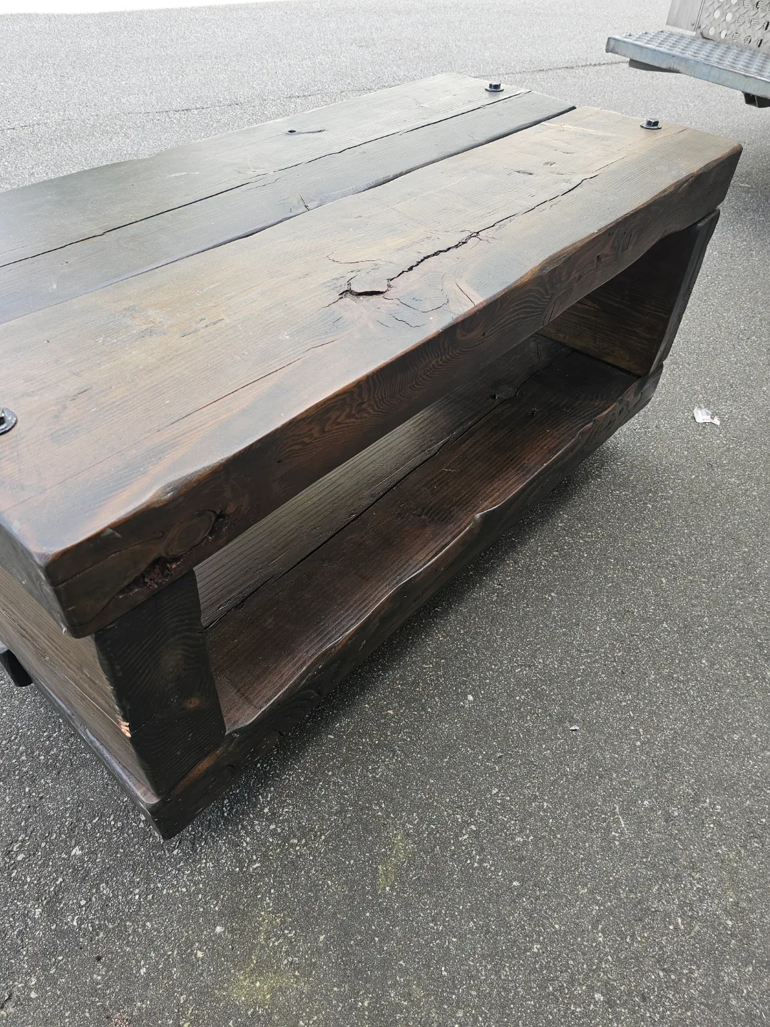 Rustic Wooden Coffee Table with Storage image indicator(5)