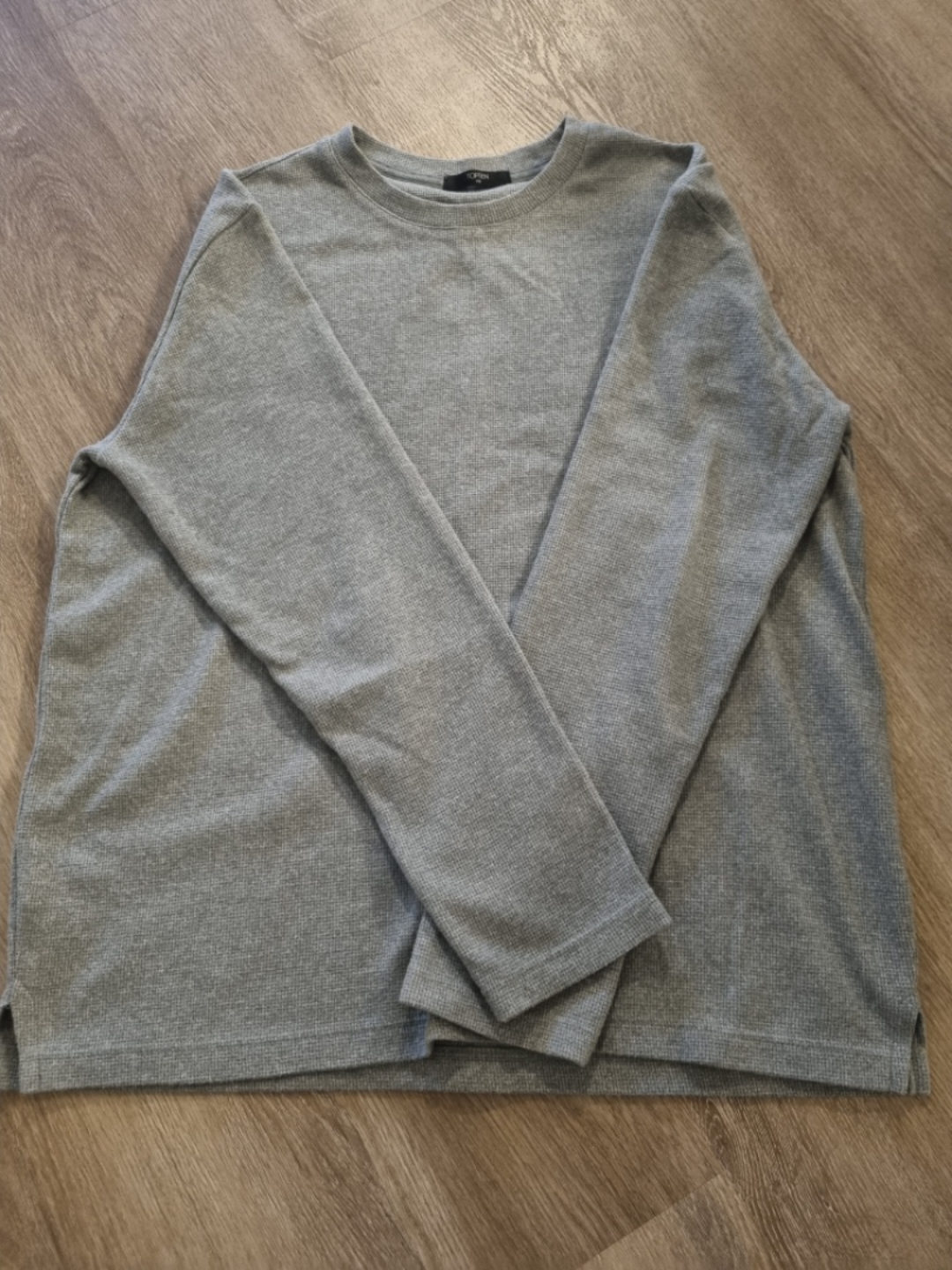 Men's Grey Long-Sleeve Thermal Shirt