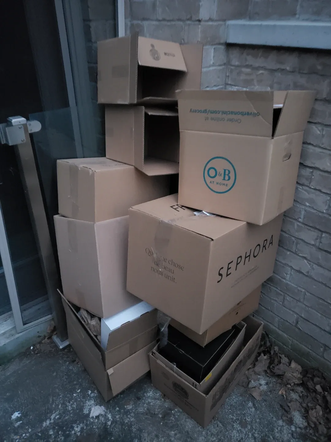 Lot of empty cardboard boxes (more, not shown) thumbnail