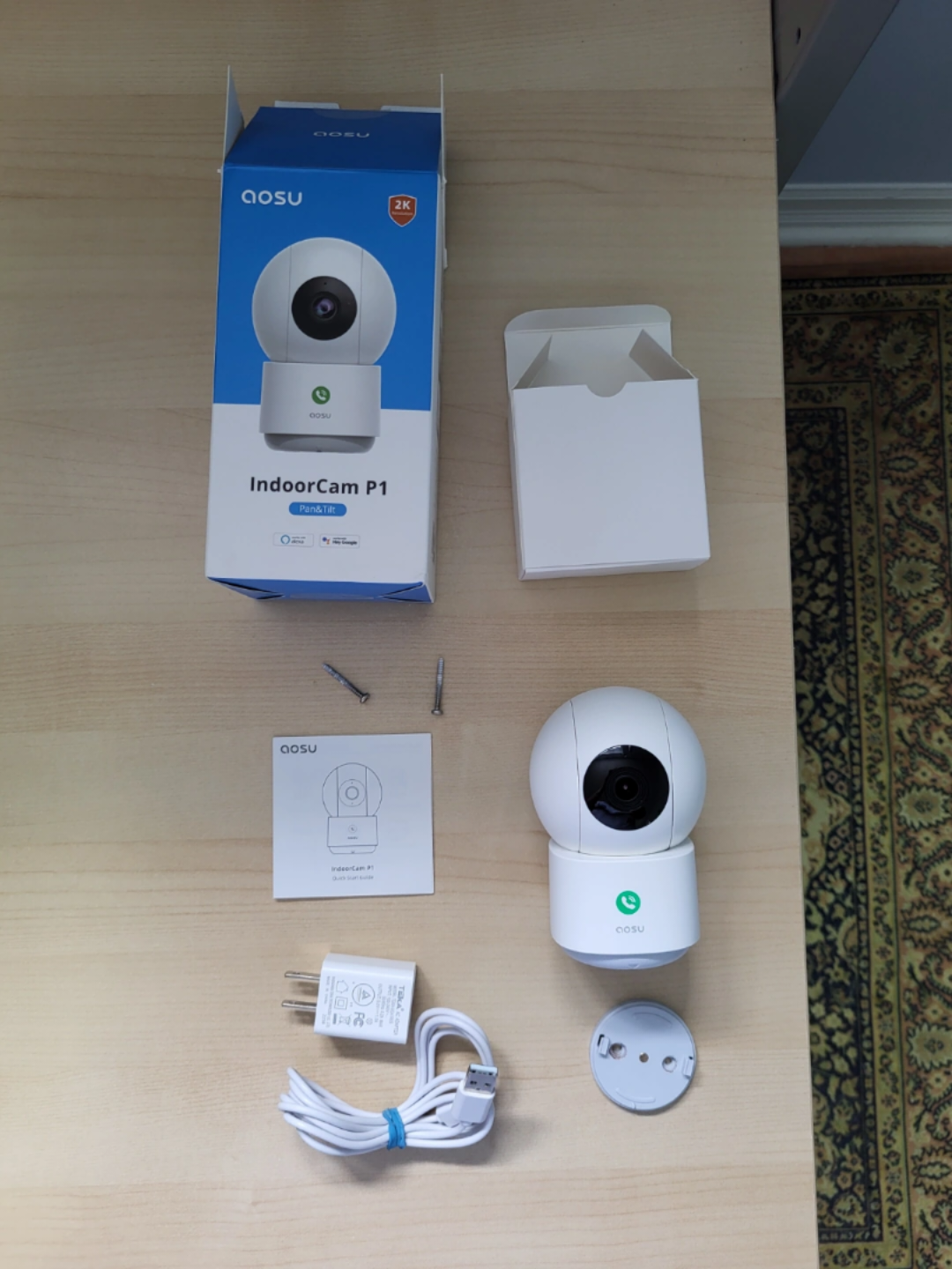 AOSU IndoorCam P1 Pan & Tilt Smart Home Security Camera