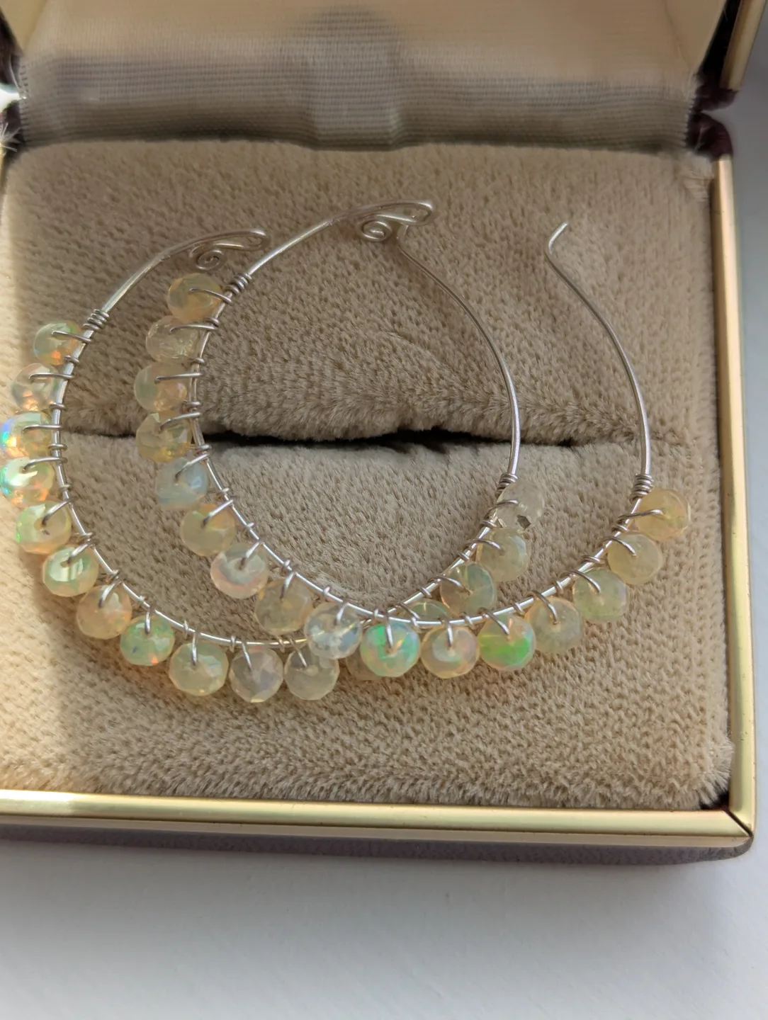 Opal Hoop Earrings image indicator(4)