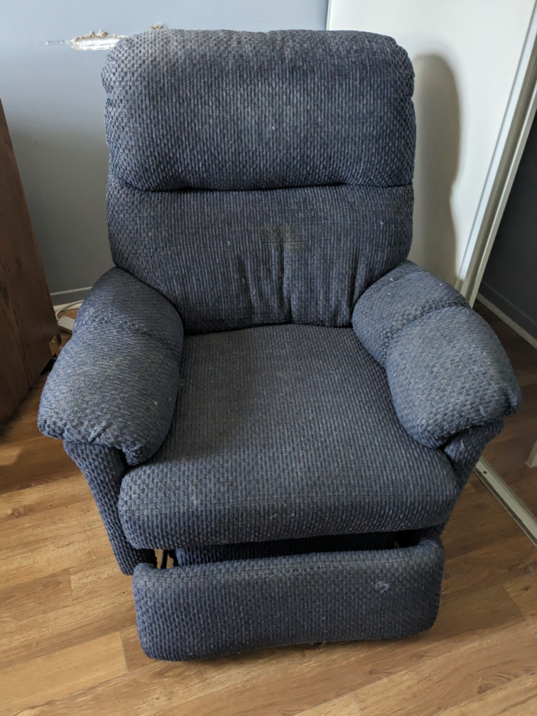 Recliner Chair - Dark Blue Fabric - photo 2