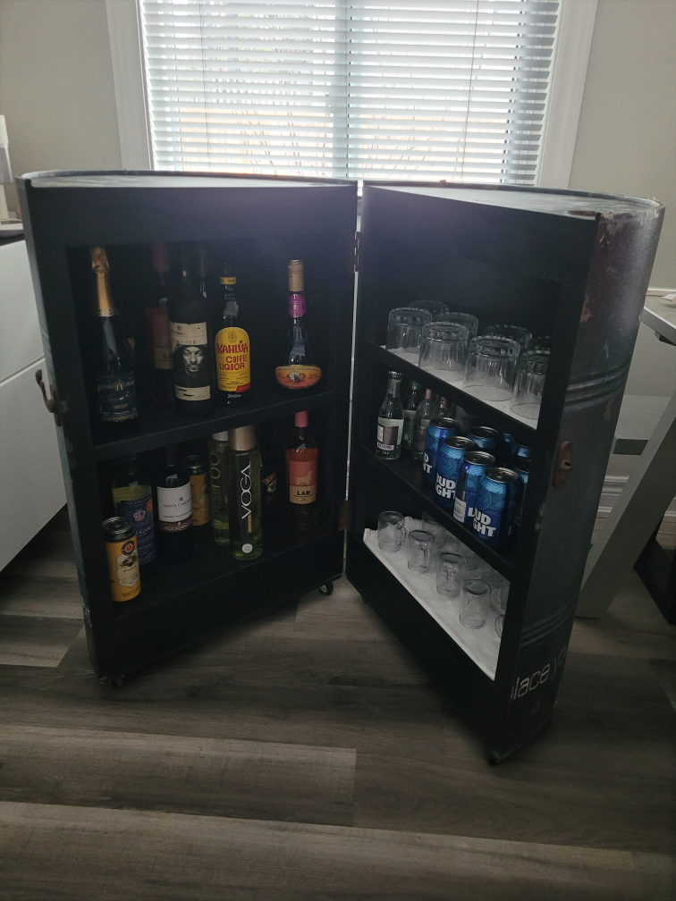 Bar Cabinet, barrel stile