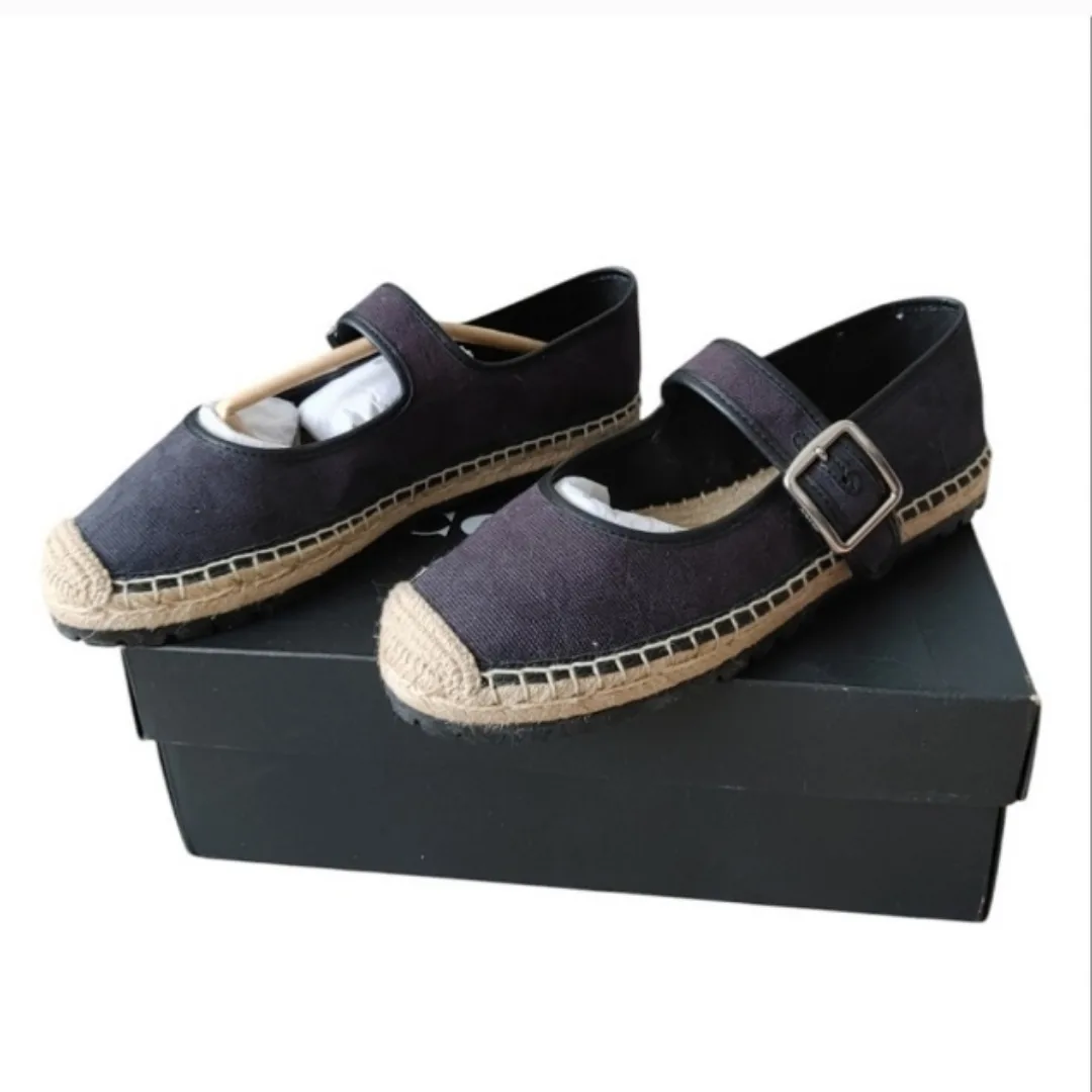 Coach Women's Black Canvas Espadrille Shoes image indicator(6)