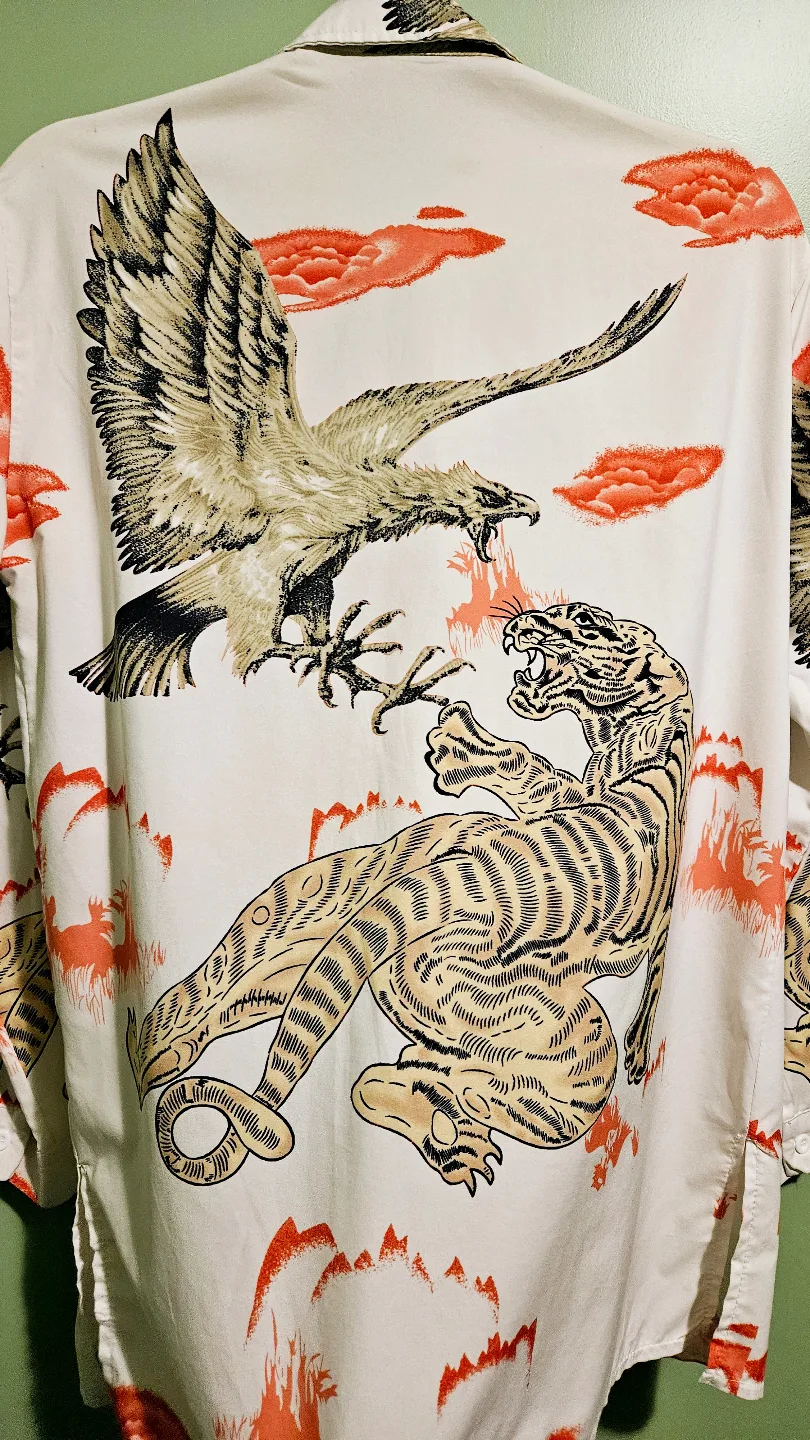 47 RONIN Tiger and Eagle Button-Up Shirt image indicator(2)