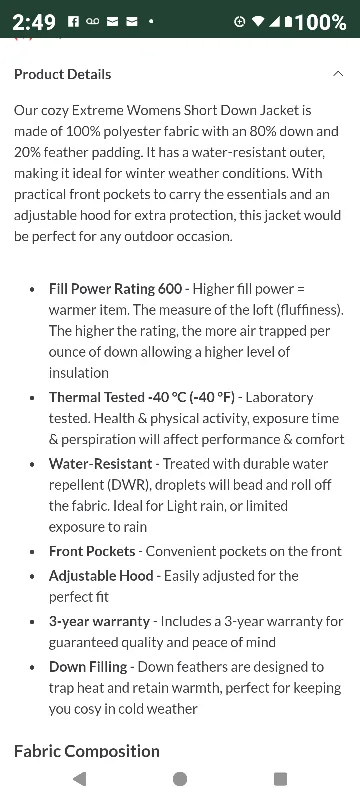Mountain Warehouse Extreme Women's Short Down Jacket - Size 18 image indicator(5)