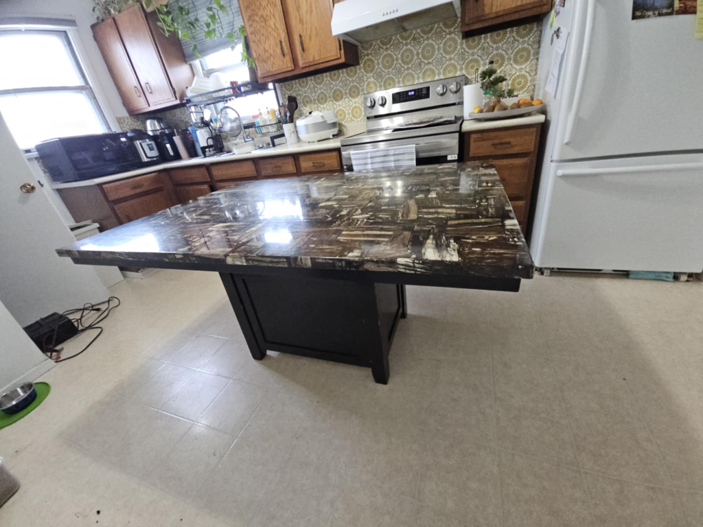Petrified Wood Kitchen Island Table - photo 2