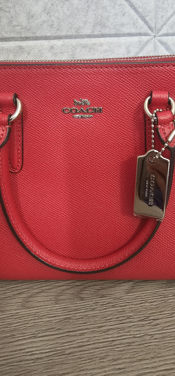 Coach Red Leather Satchel with Studs - photo 3