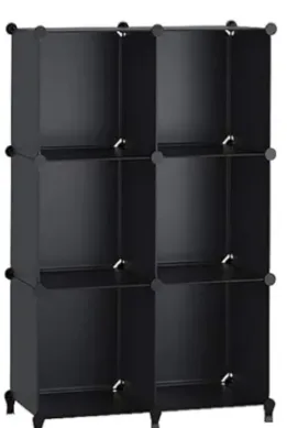 Black Cube Storage Organizer - 6 Cubes image indicator(2)