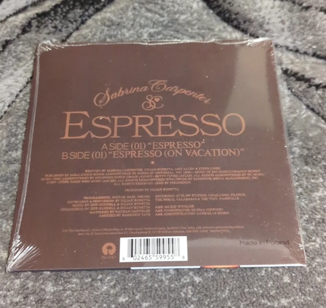 Sabrina Carpenter Espresso -Brown 7 inch Vinyl new image indicator(7)
