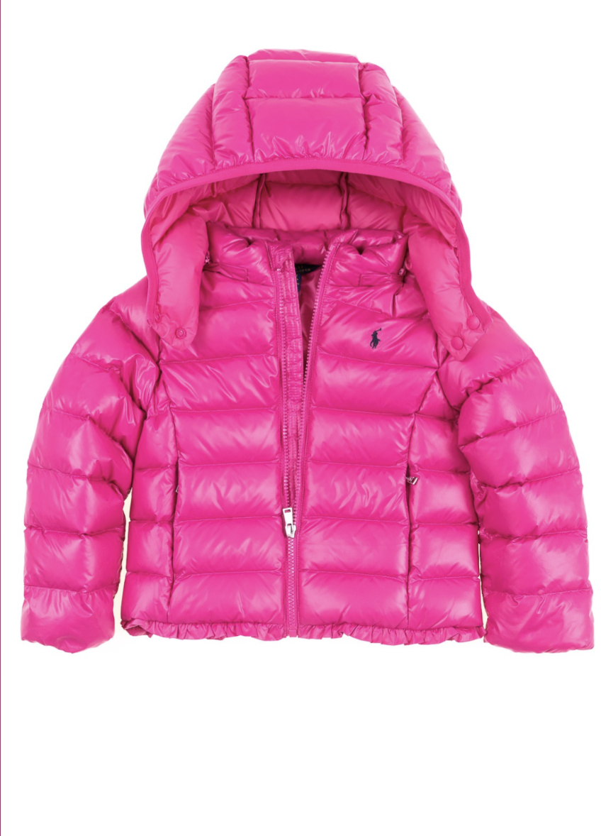 Girls' Pink Polo Ralph Lauren Puffer Jacket Size 4/4T
