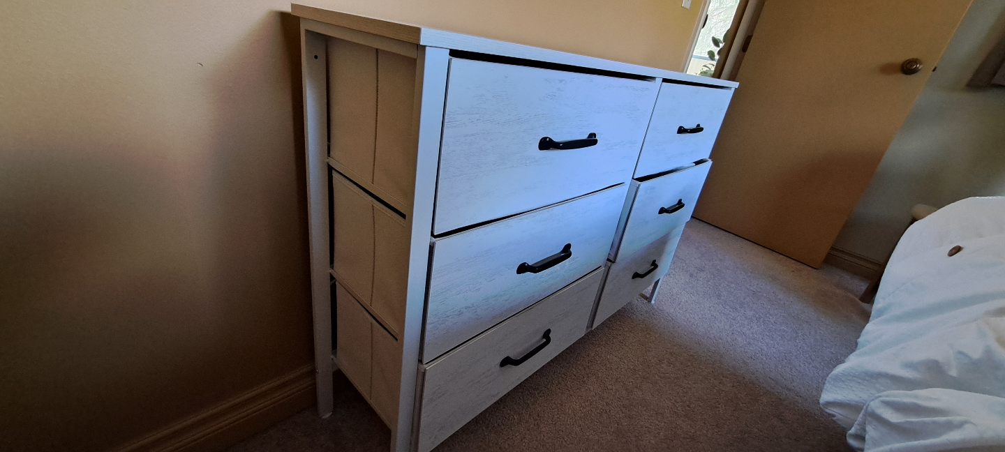 White Six-Drawer Dresser - photo 2