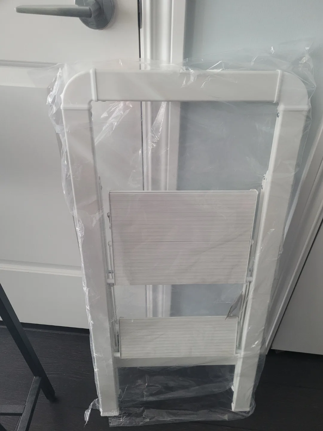 White Two-Step Folding Step Stool image indicator(2)