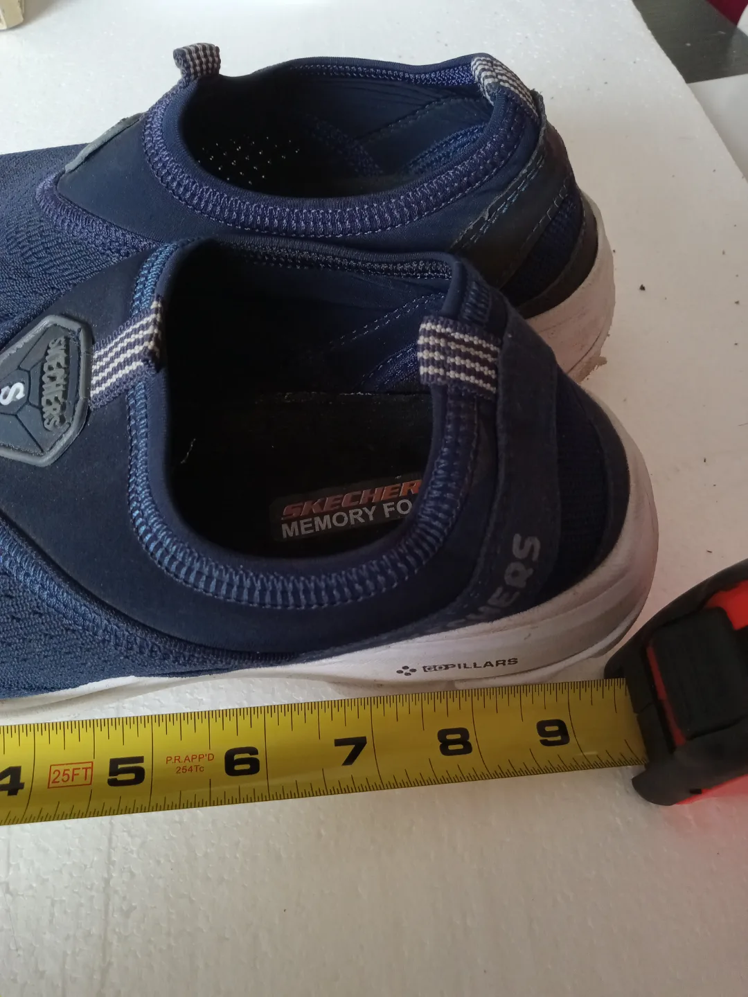 Skechers Navy Blue Slip-on Sneakers - Size 8 image indicator(2)