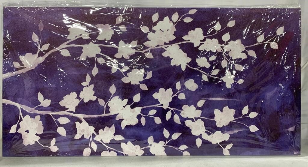 Purple Floral Canvas Wall Art