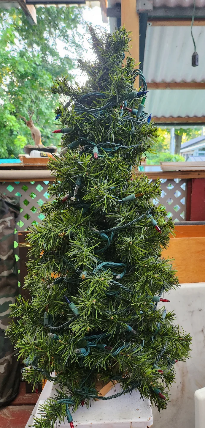 Miniature Artificial Christmas Tree with Lights💚 image indicator(2)