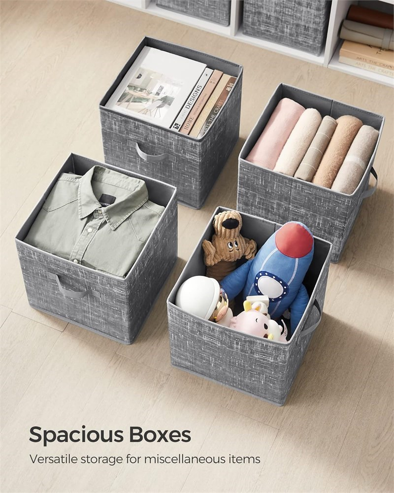 SONGMICS Grey Fabric Storage Cubes (Set of 6) - photo 4