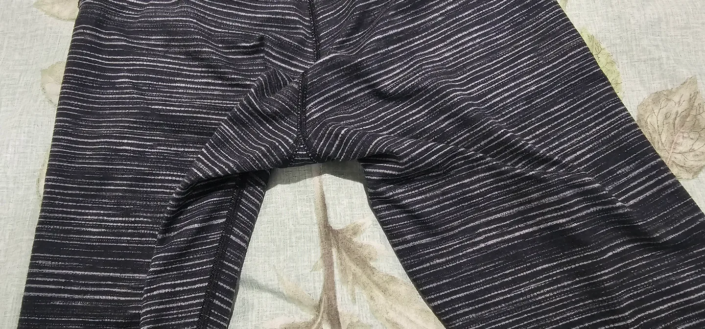 Lululemon Black & White Striped Leggings image indicator(4)