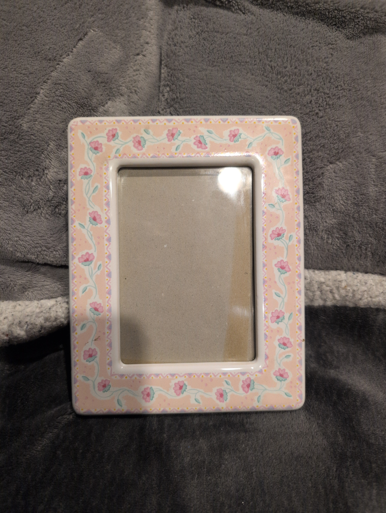 Charming Floral Ceramic Picture Frame