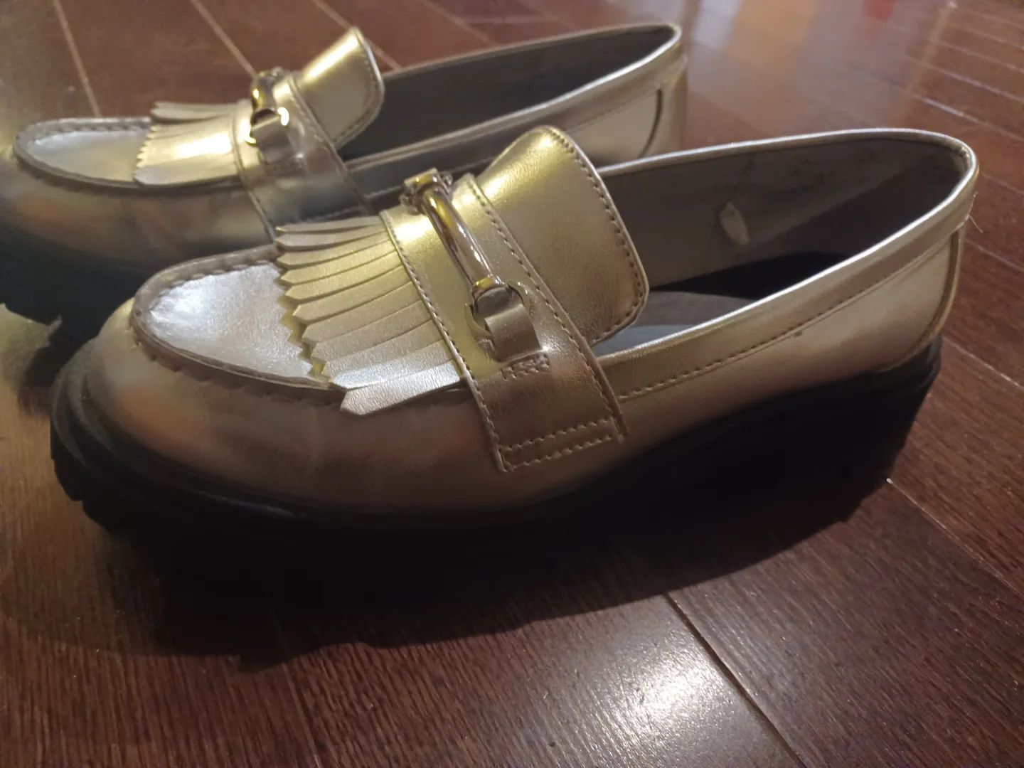 Silver Chunky Loafer Shoes size 9 image indicator(3)