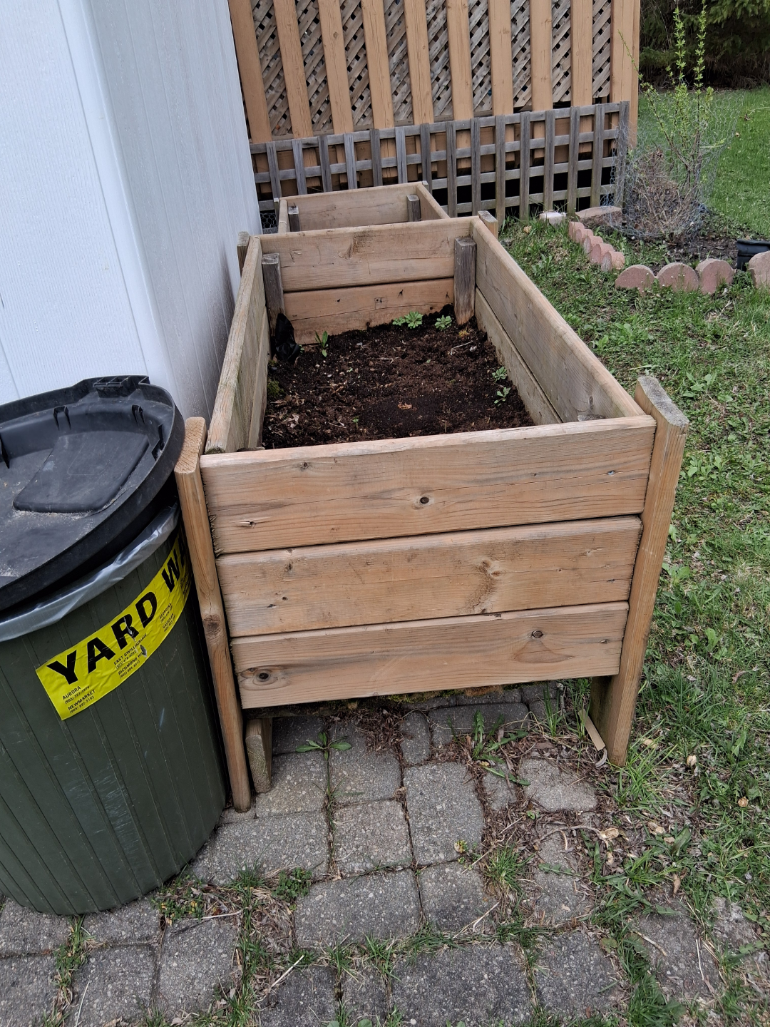 Two Wooden Raised Garden Beds